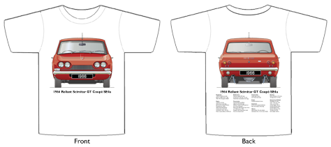 Reliant Scimitar GT Coupe SE4a 1966 T-shirt Front & Back